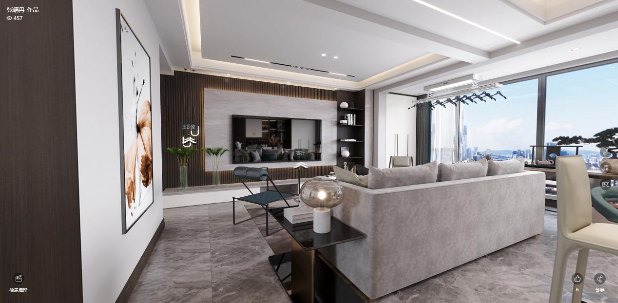 龍湖九里晴川-現(xiàn)代簡(jiǎn)約-臥室設(shè)計(jì)效果圖